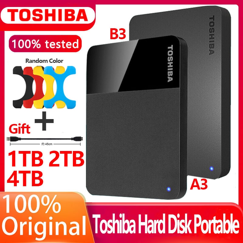 새로운 하드 디스크 휴대용 1 테라바이트 2 테라바이트 4 테라바이트 노트북 외부 디스코 듀로 externo A3 HDD 2.5 하드 디스크 무료 배송